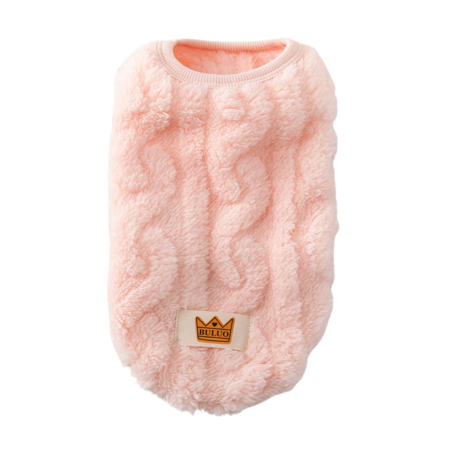 Cute Wavy Fleece Pullover Pet Clothes