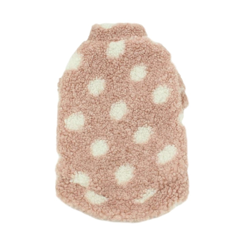 Pink Polka Winter Dog Clothes