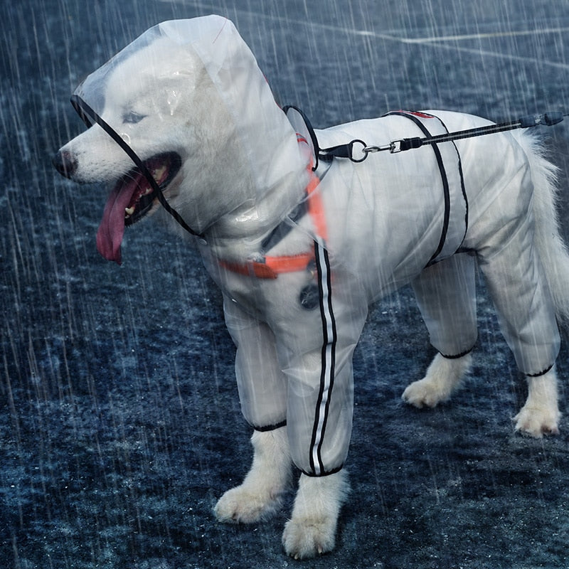 Four Feet Hooded Pet Raincoat