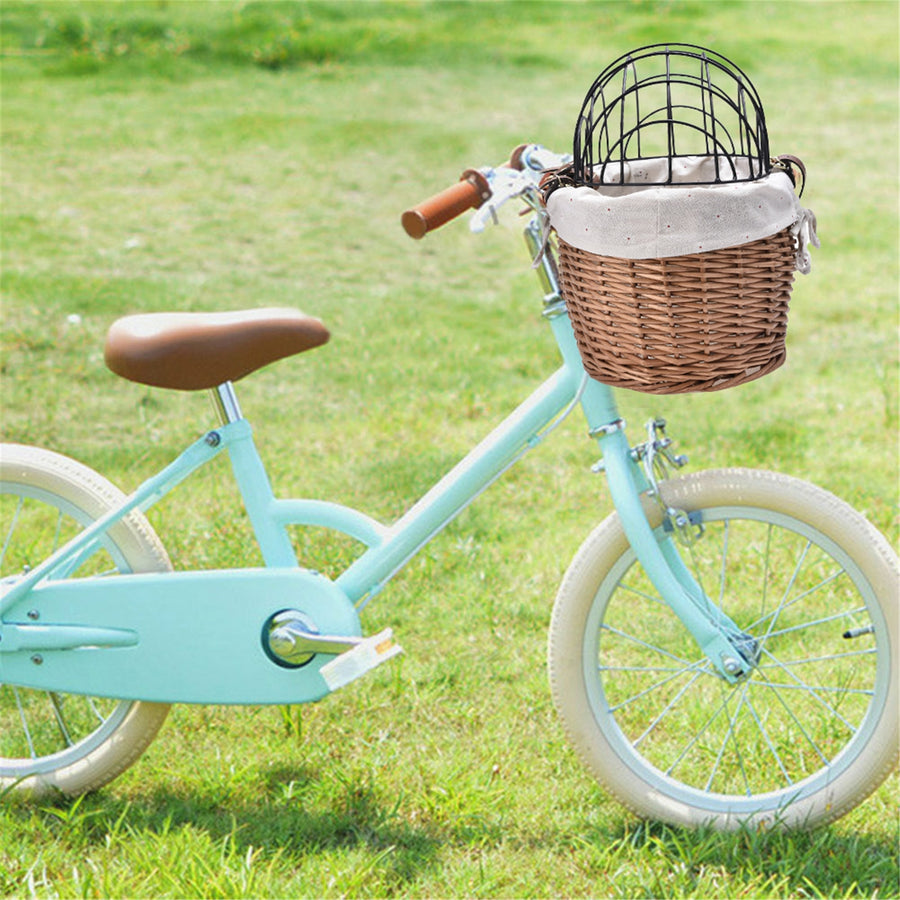 Woven Dog Bicycle Handlebars Basket