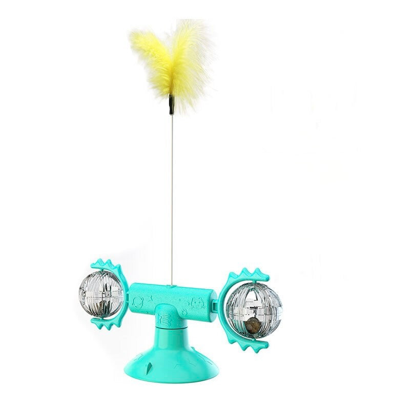 Interactive Windmill Feather Cat Toy