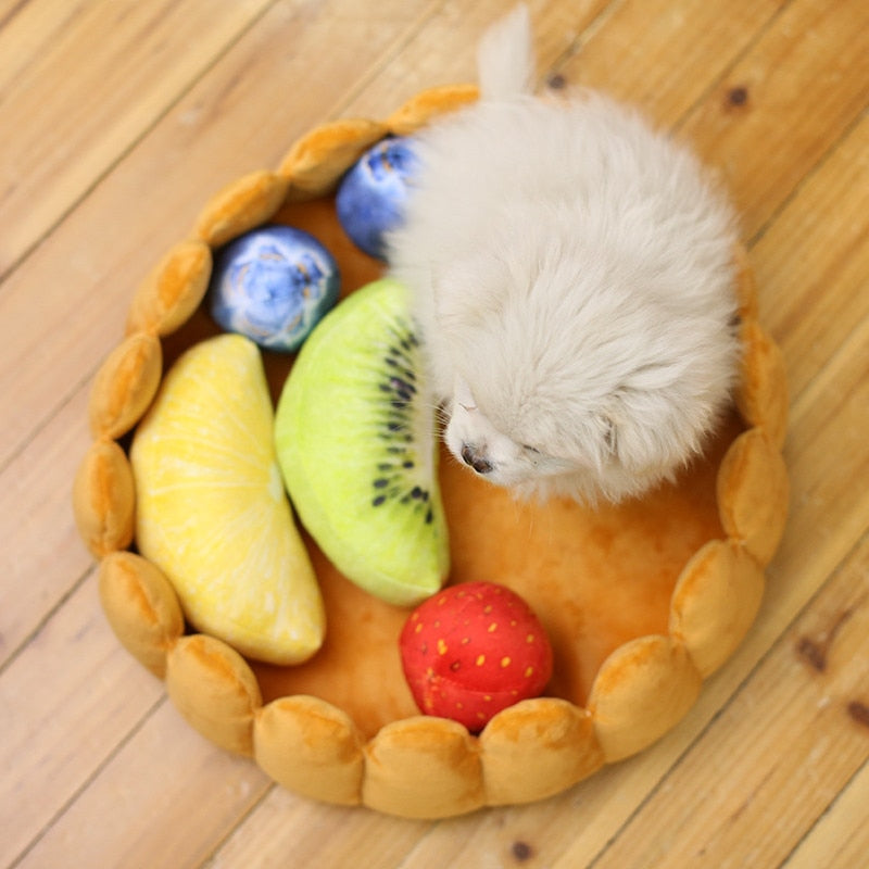 Cute Fruit Tart Pet Bed