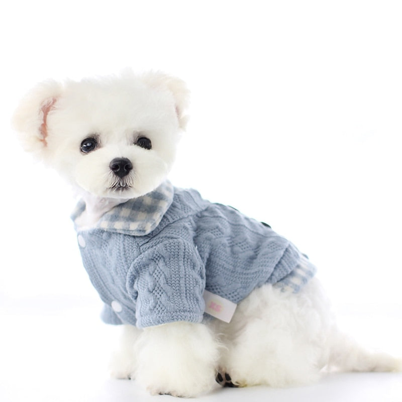 Plaid Design Warm Dog Sweater