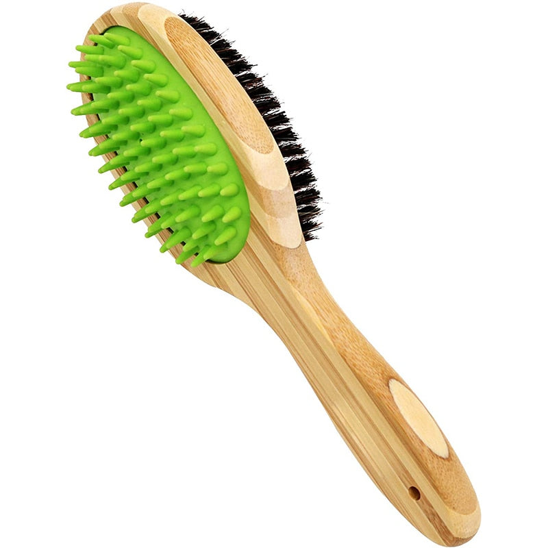 Effective Bamboo Double Sided Dog Brush