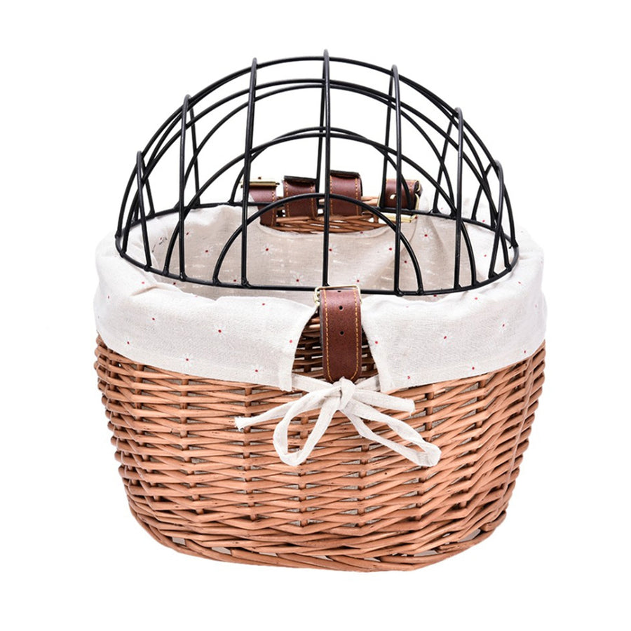 Woven Dog Bicycle Handlebars Basket