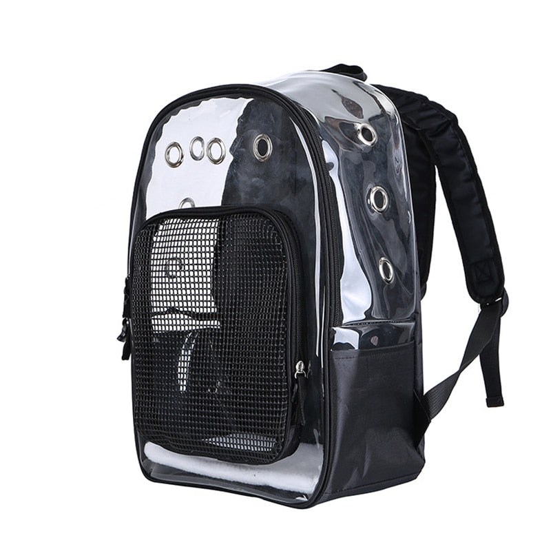 Zipper Mesh Transparent Dog Backpack