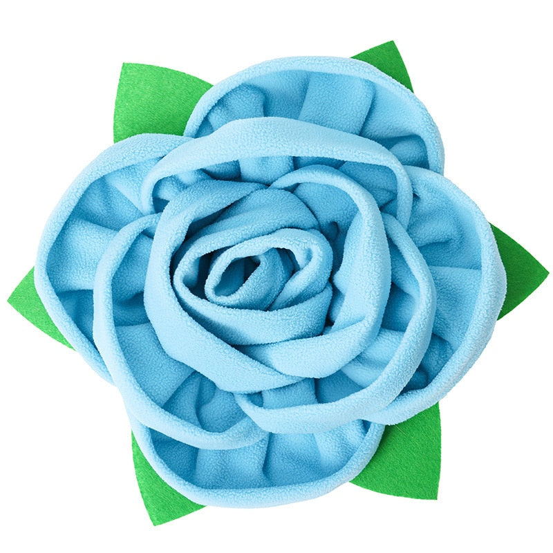 Blue Rose Flower Dog Snuffle Toy