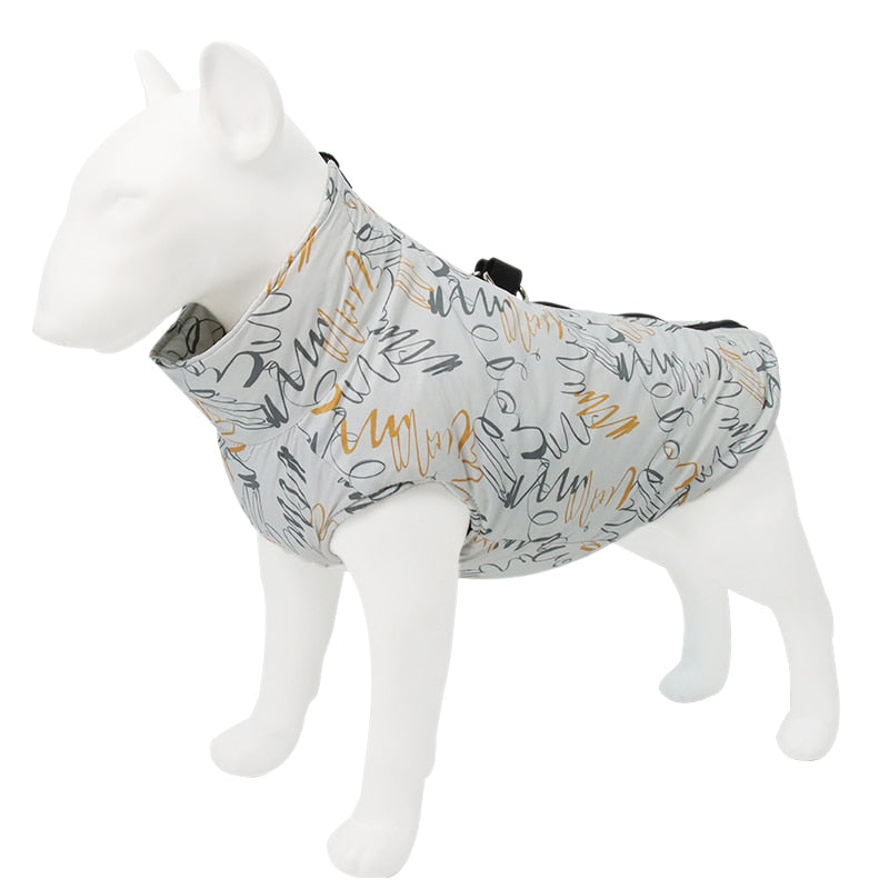 White Winter Warm Dog Jacket