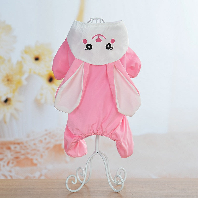 Cute Rabbit Design Dog Raincoat