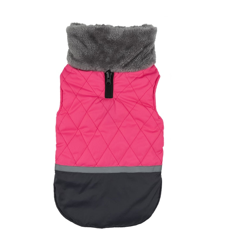 Reversible Winter Fleece Dog Coat