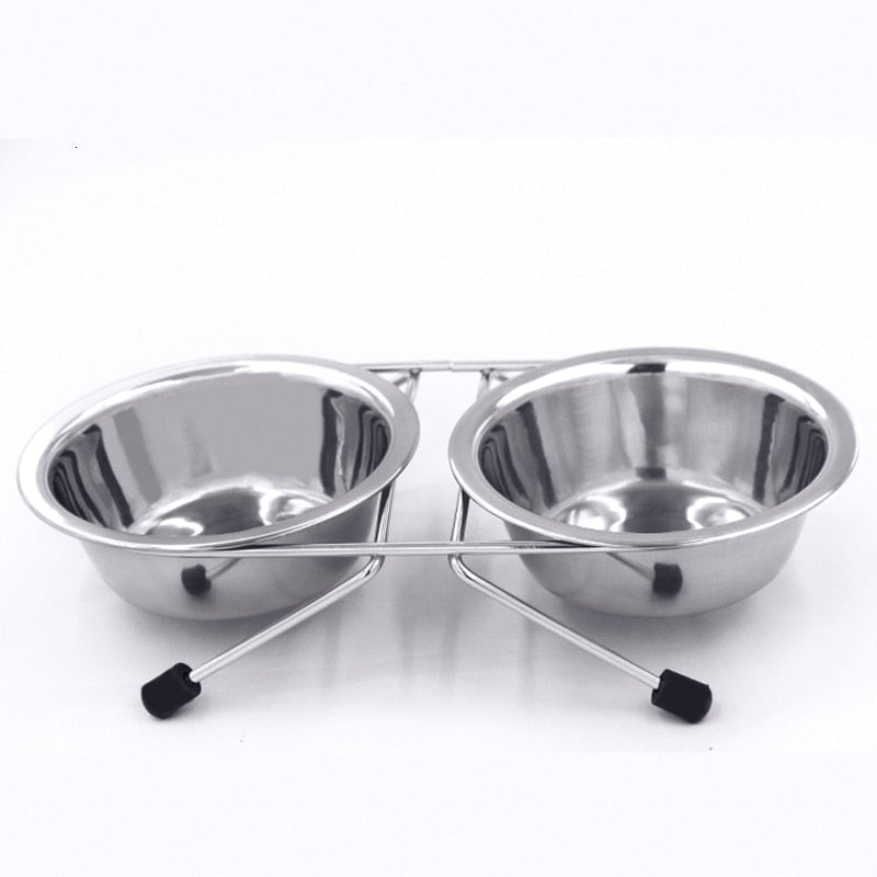 Silent Double Diner Raised Dog Bowl