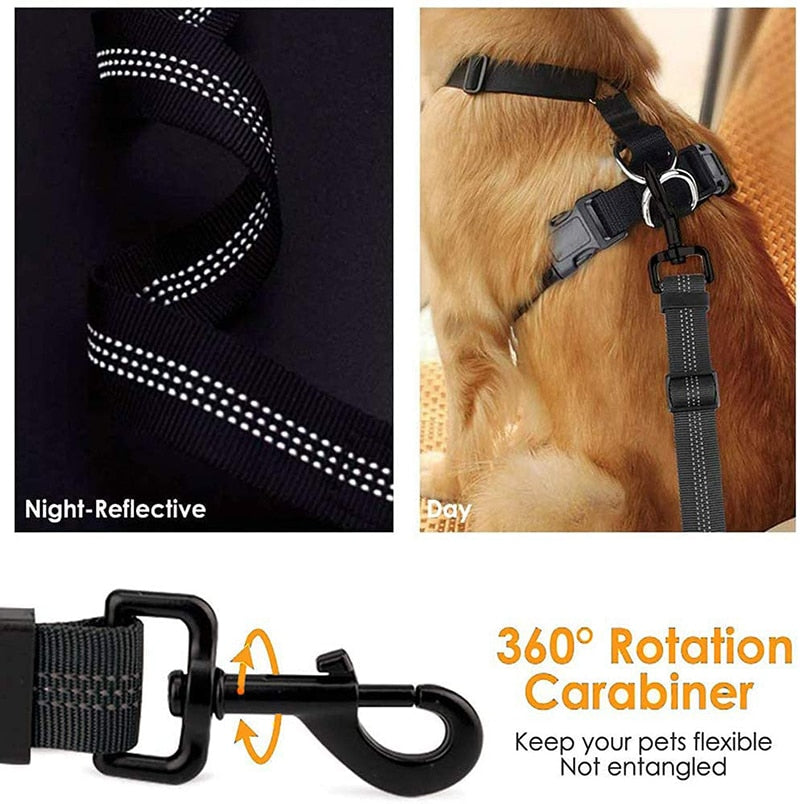 2 In 1 Latch Bar Dog Car Seat Belt