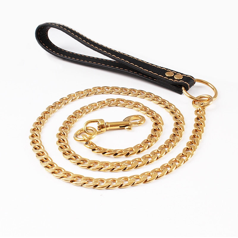 Cuban Link Gold Pet Leash