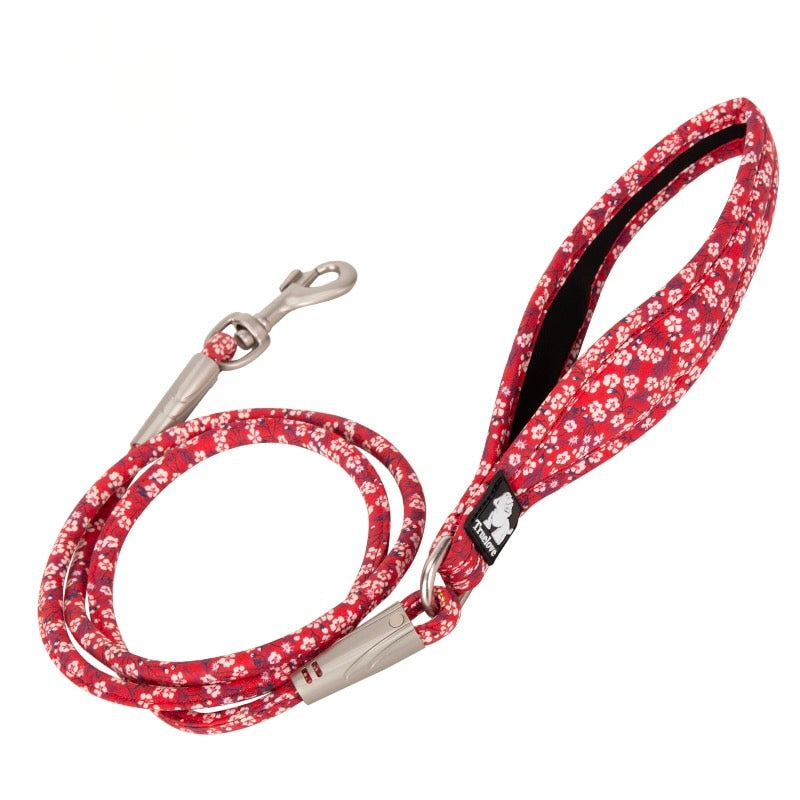 Zinc Alloy Hook Floral Dog Leash