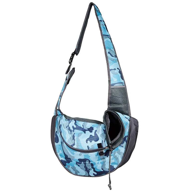 Blue Camouflage Dog Carrier Bag