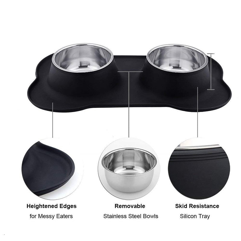 No Spill Double Dog Bowl