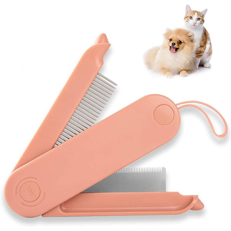 Foldable 2 In 1 Dog Comb