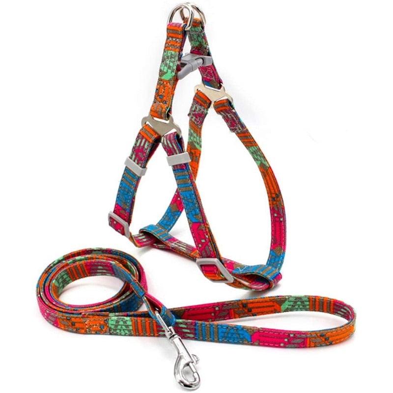 Durable Retro Bohemia Dog Harness