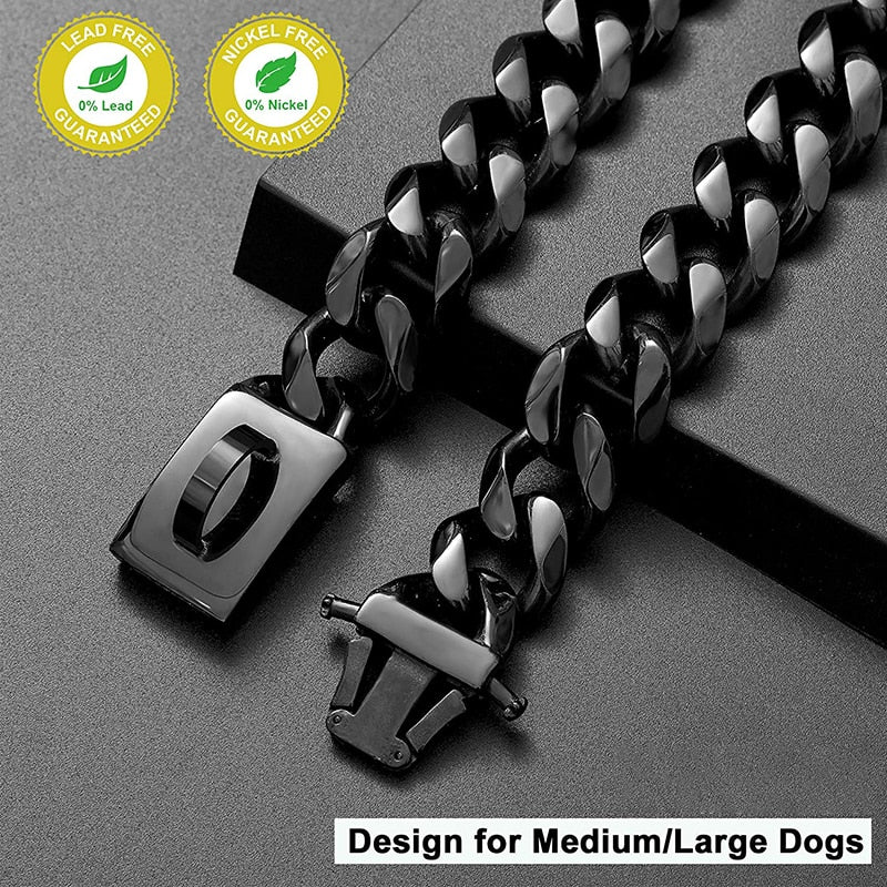 Strong Cuban Link Dog Secure Collar