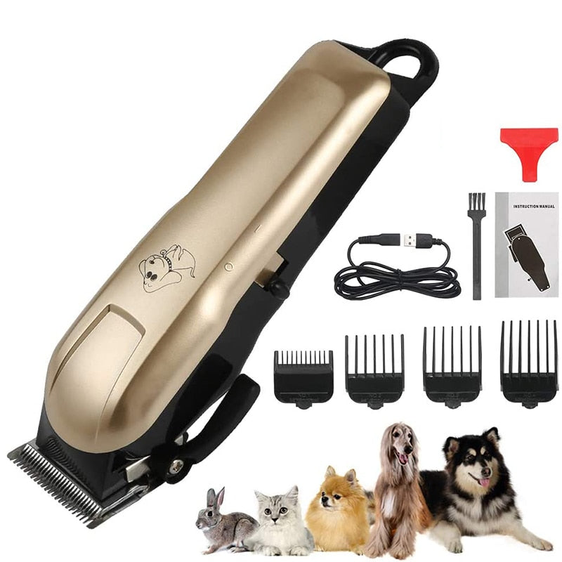 USB Low Noise Cordless Dog Hair Trimmer