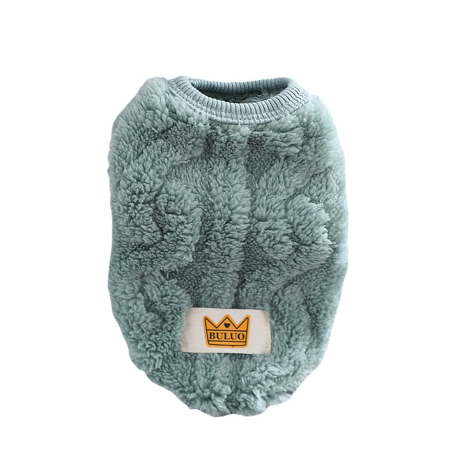 Cute Wavy Fleece Pullover Pet Clothes