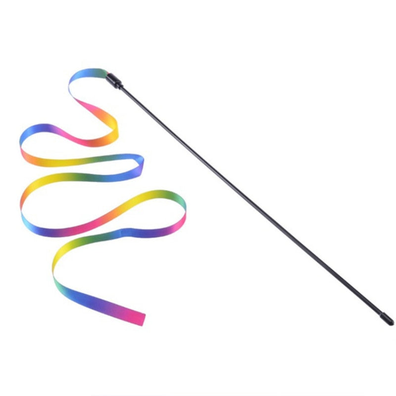 Fun Rainbow Cat Wand Toy