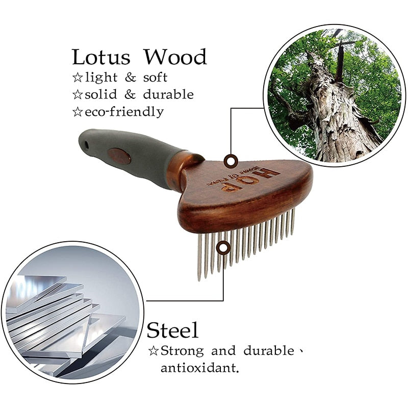 Safe Wood Professional Dog Brush