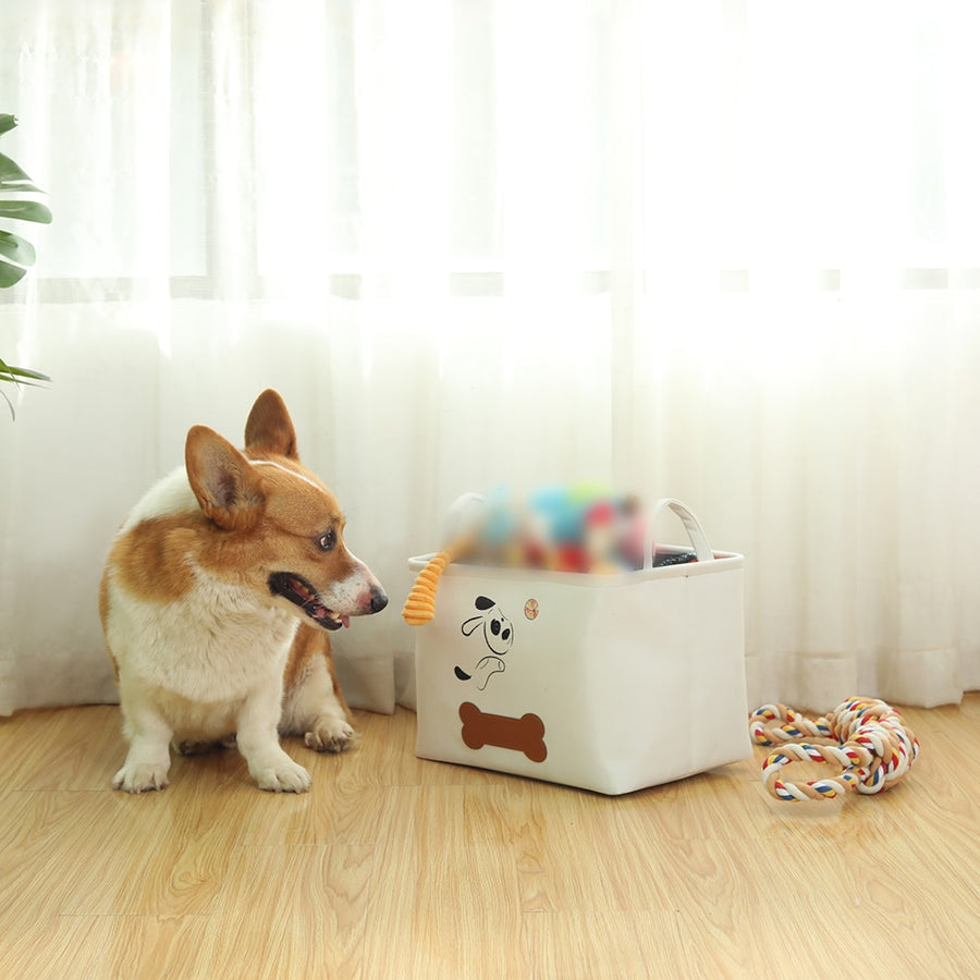 Foldable Pet Toys Storage Basket