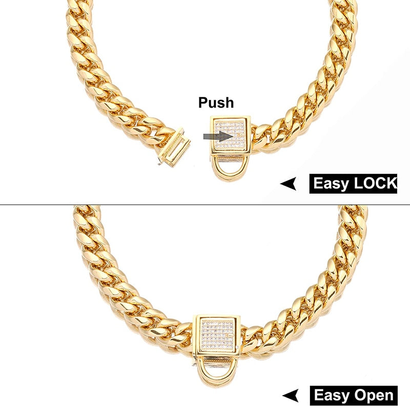 Heavy Duty Cuban Link Dog Collar