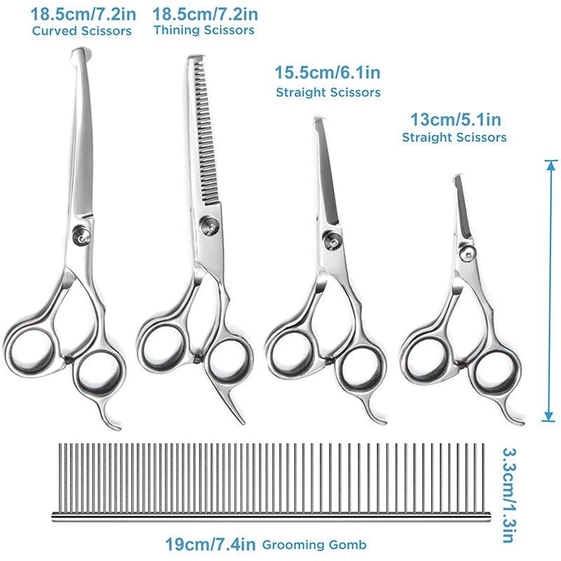 4CR Stainless Steel Dog Scissors Kit