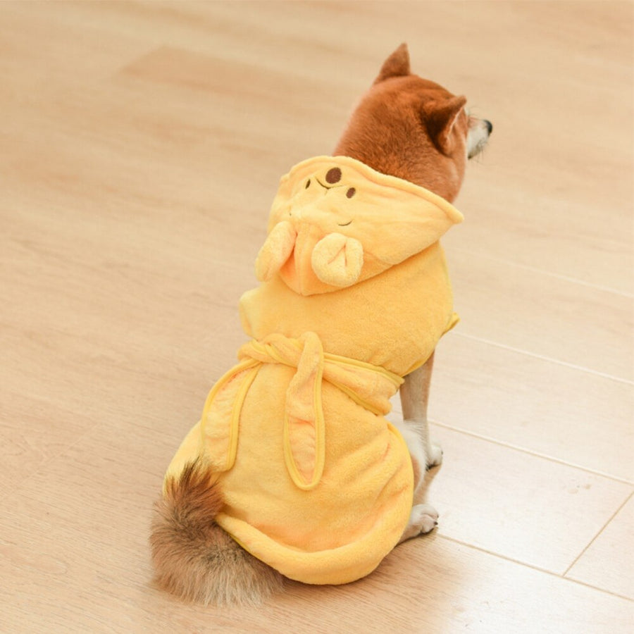 Cute Hooded Dog Bathrobe