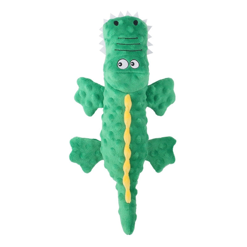 Squeaky Green Crocodile Dog Toy