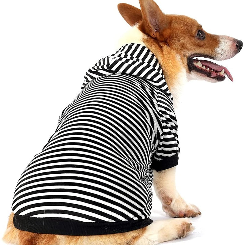 Fashion Striped Dog Sweatshirt