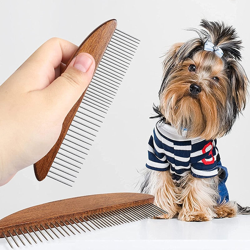 Professional Solid Wood Dog Combs