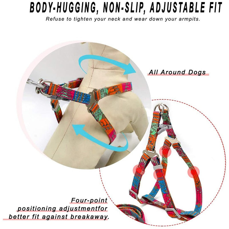 Durable Retro Bohemia Dog Harness