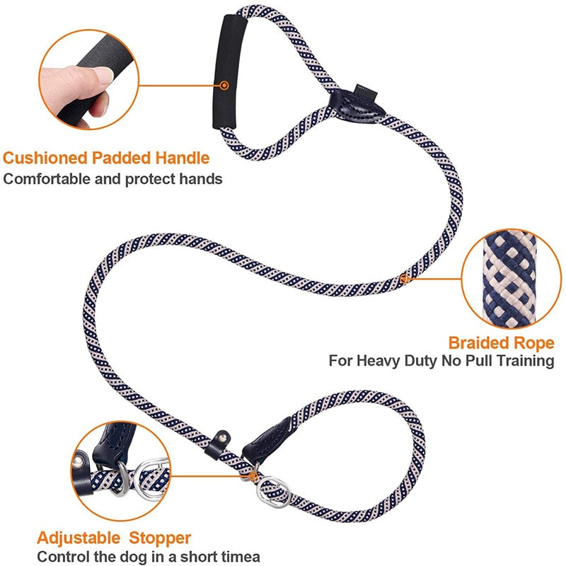 Strong Braided Slip Dog Leash Rope