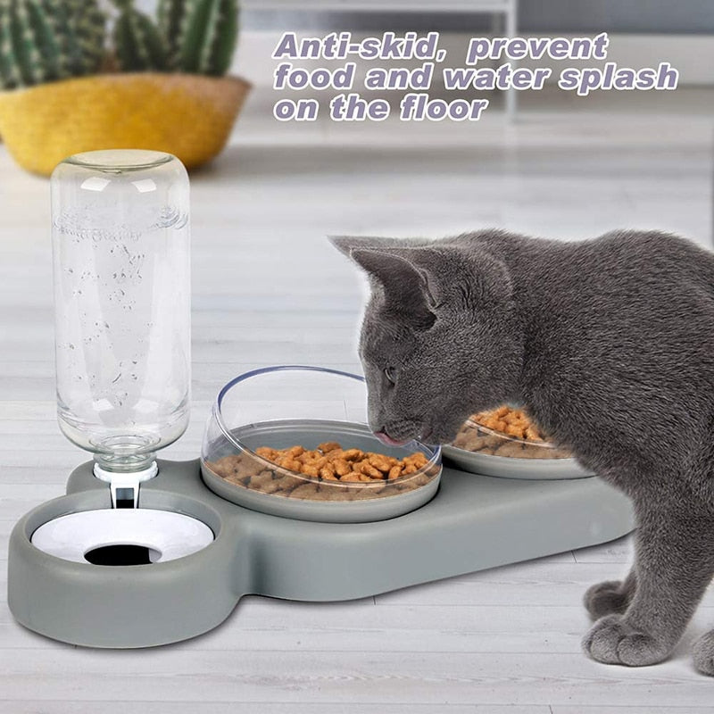 360° Rotatable Pet Bowl Set