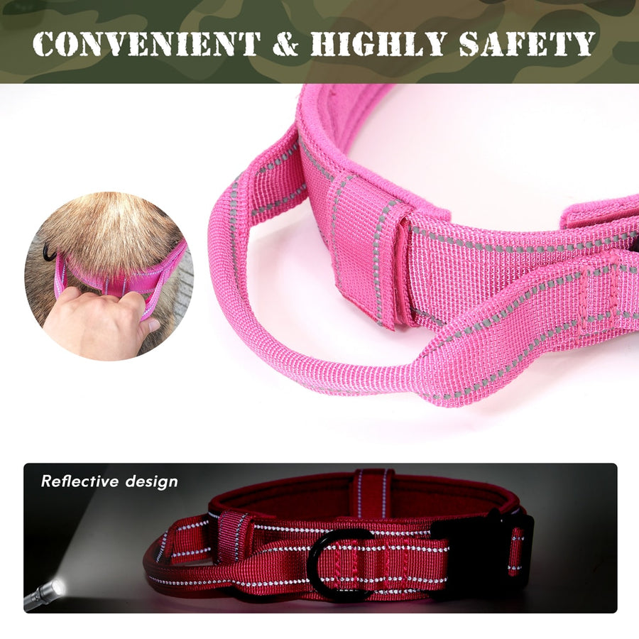 Pink Military Tactical Dog Collar