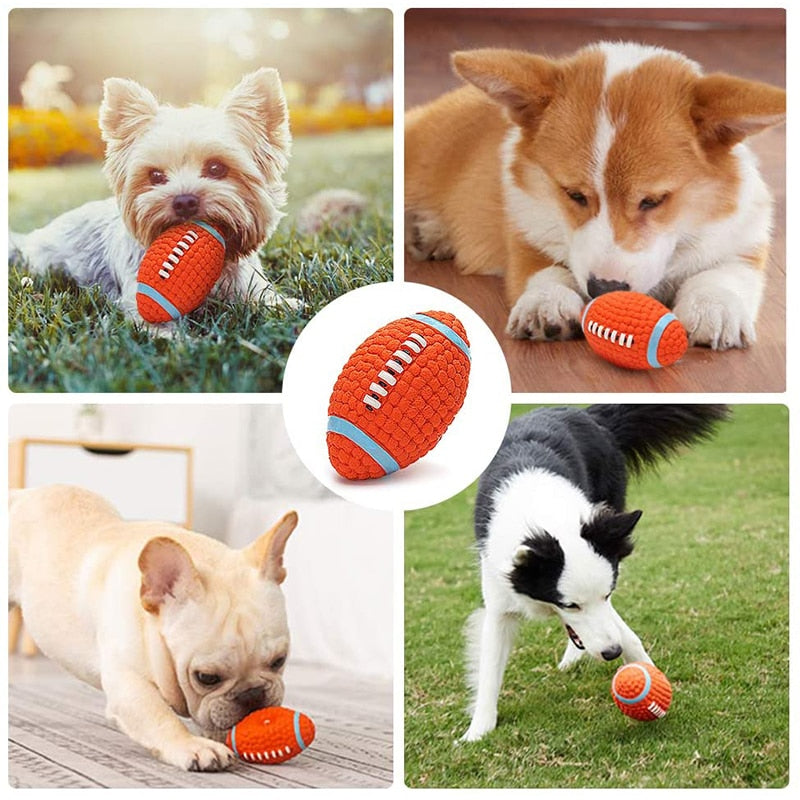 Football Squeaker Floatable Dog Toys