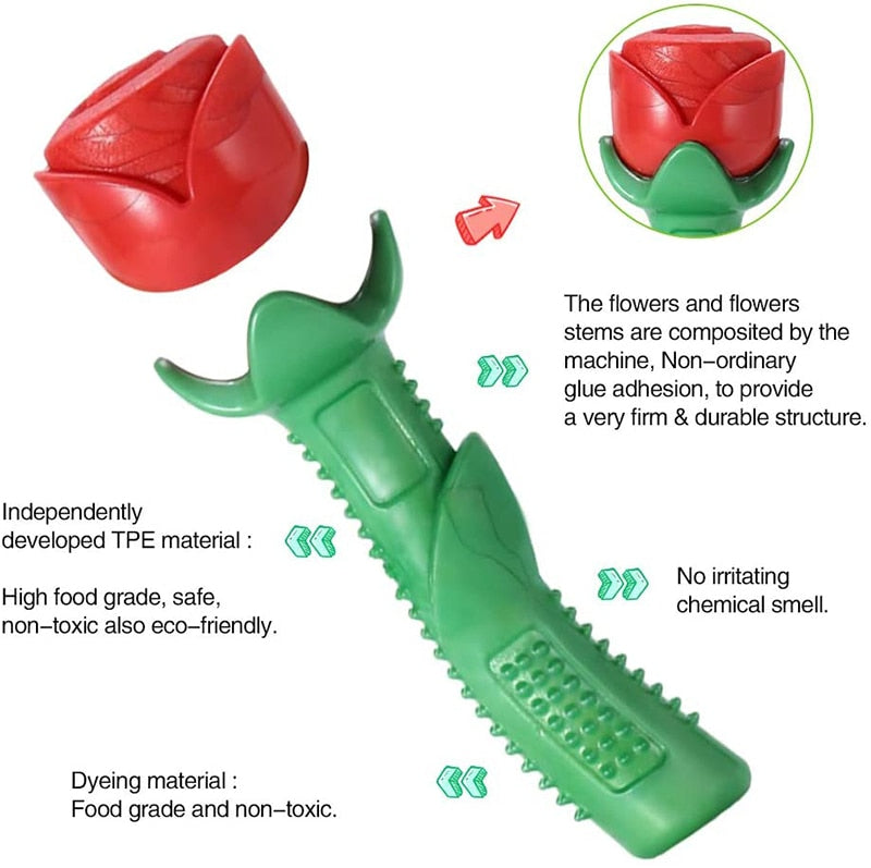 Rose Shaped Dog Chew Toys