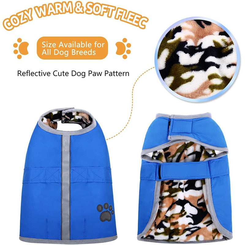 Reversible Fleece Winter Dog Clothes