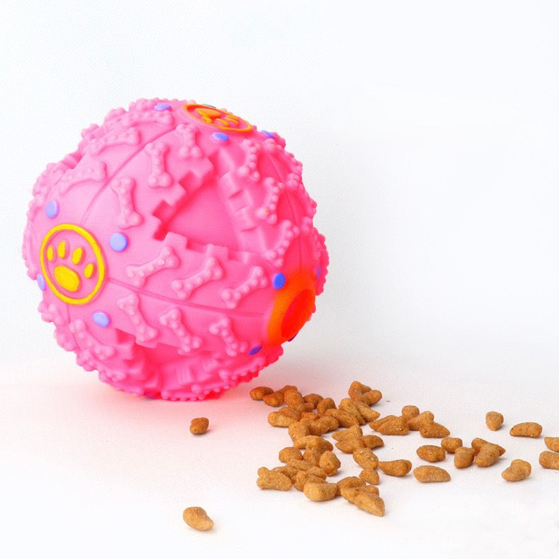 Interactive Tough Dog Pink Ball Toy