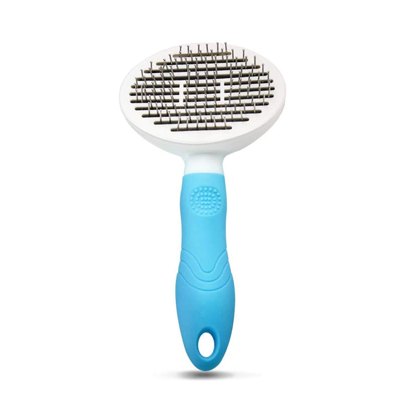 One Button Self Cleaning Dog Brush