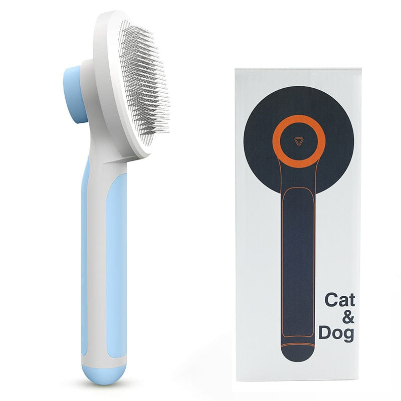 Ergonomic Self Cleaning Pet Grooming Brush