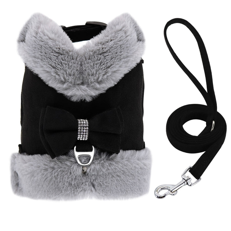 Warm Fur Padded Dog Harness