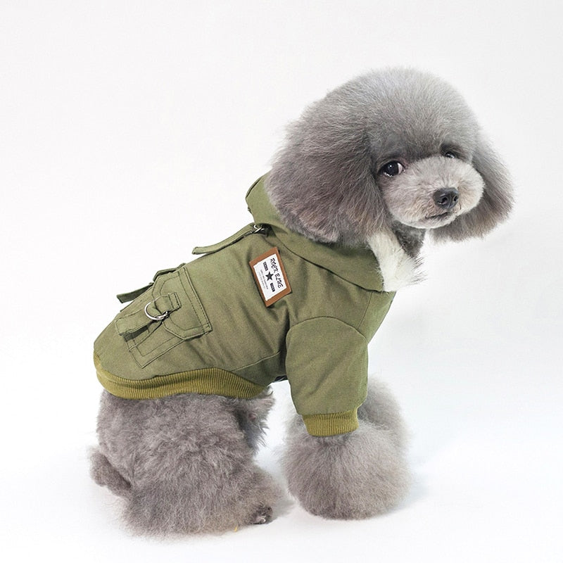 Cozy Windproof Hooded Dog Coat