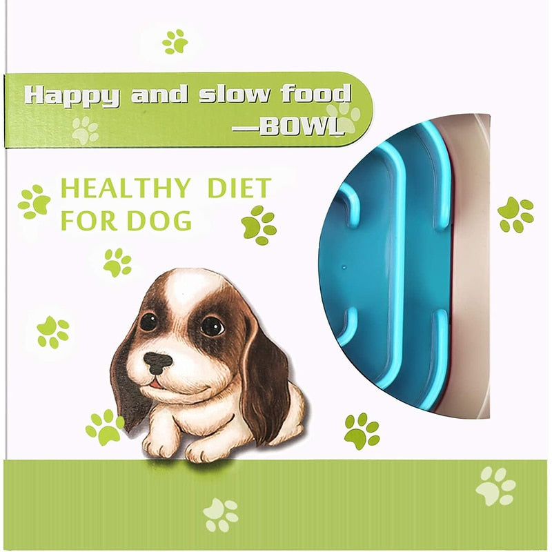 Raised Edges Pet Slow Feeder Bowl