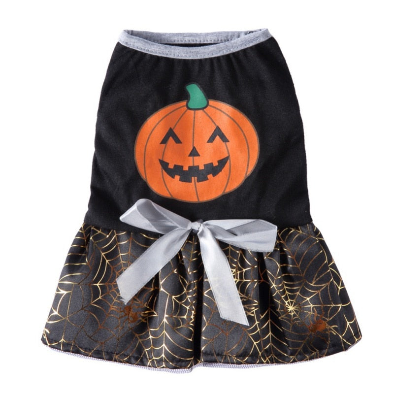 Halloween Pumpkin Pet Skirt