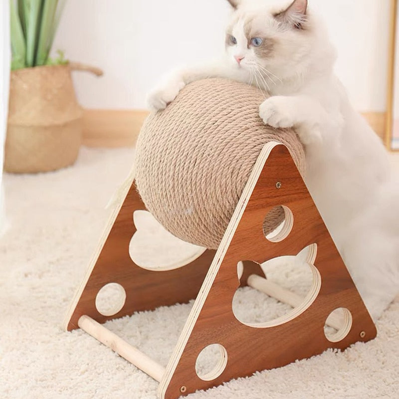 Solid Wood Fun Cat Scratcher