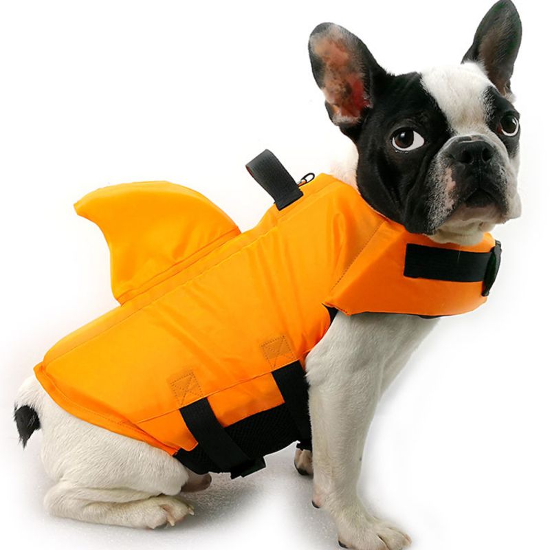 Summer Orange Shark Dog Life Vest